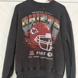 Abercrombie & Fitch Black Kansas City Chiefs Crewneck Sweater